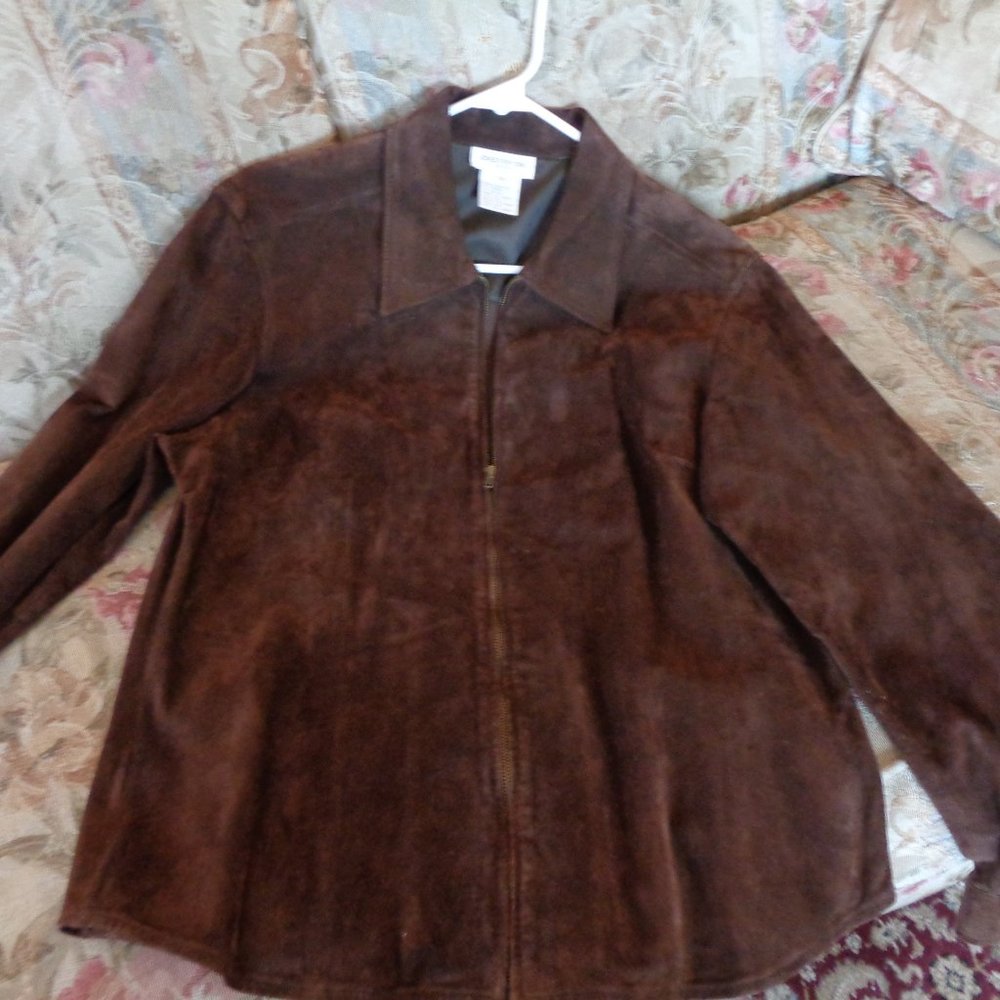 WOMEN'S JONES NEW YORK SPORT LEATHER/SUEDE  BROWNJACKET